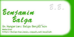 benjamin balga business card